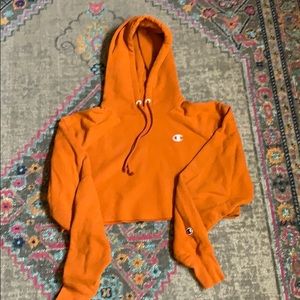 Cropped champion reverse weave hoodie